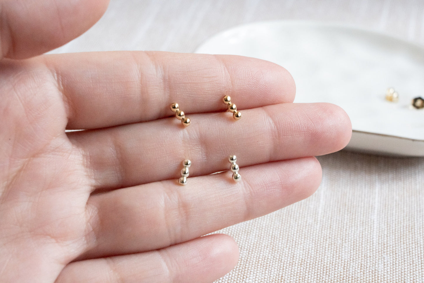 Trio Bead Studs