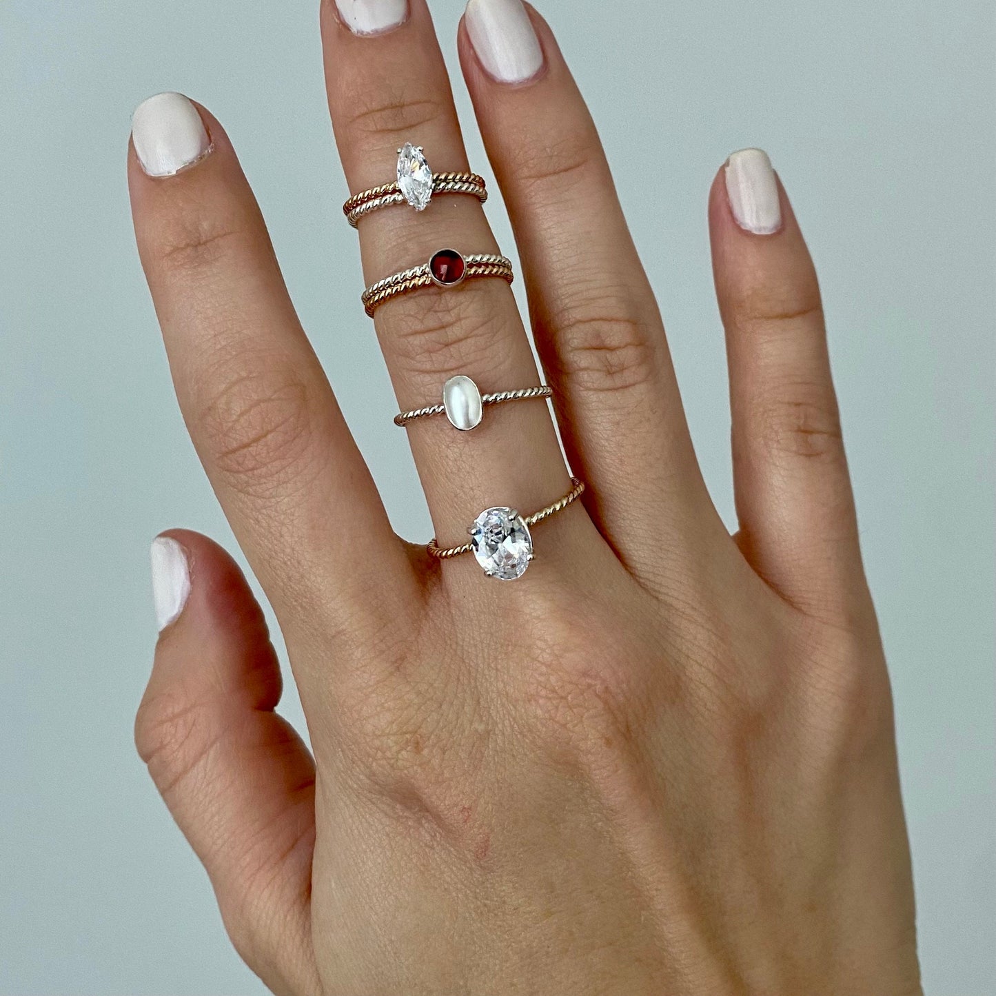 Dainty Garnet Ring