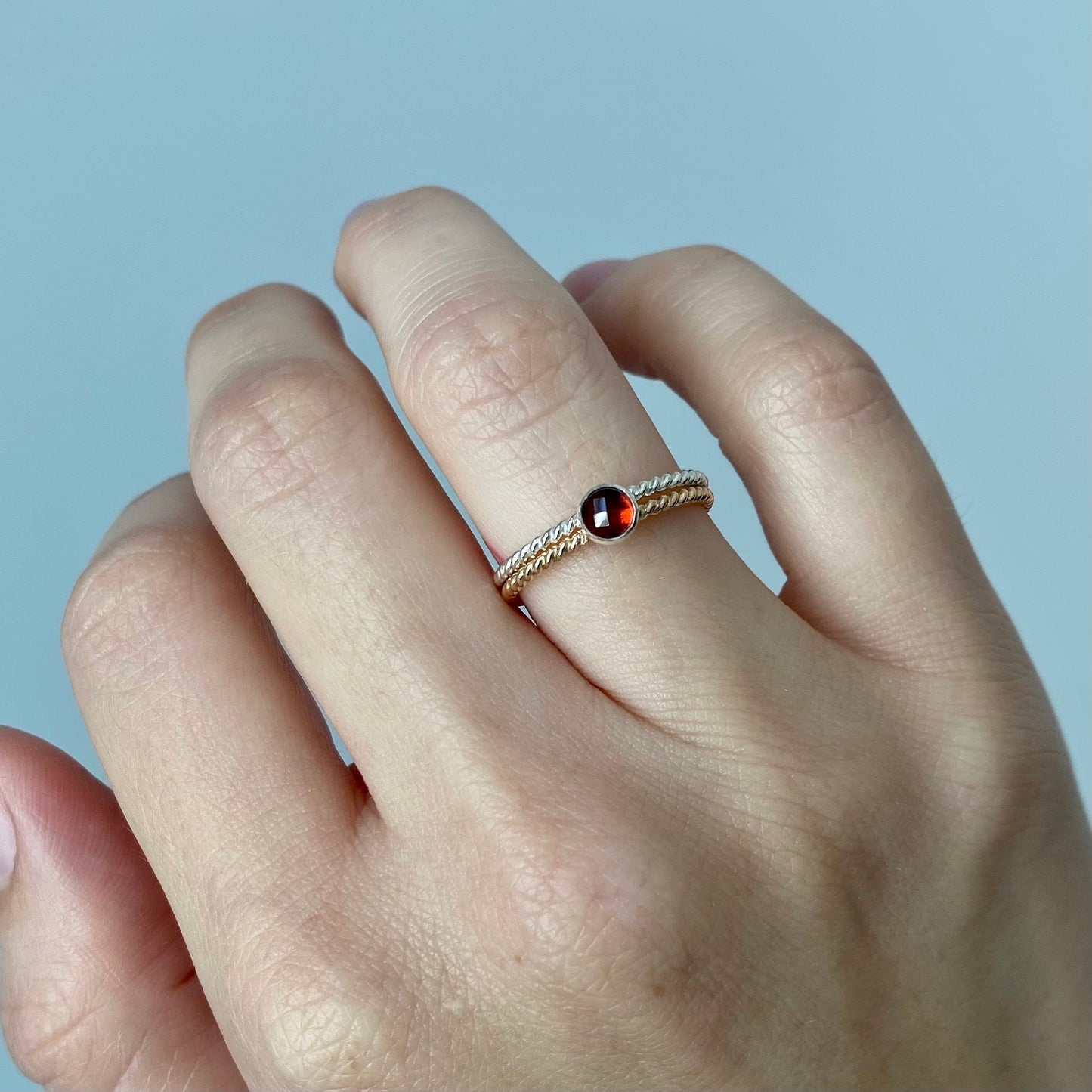 Dainty Garnet Ring
