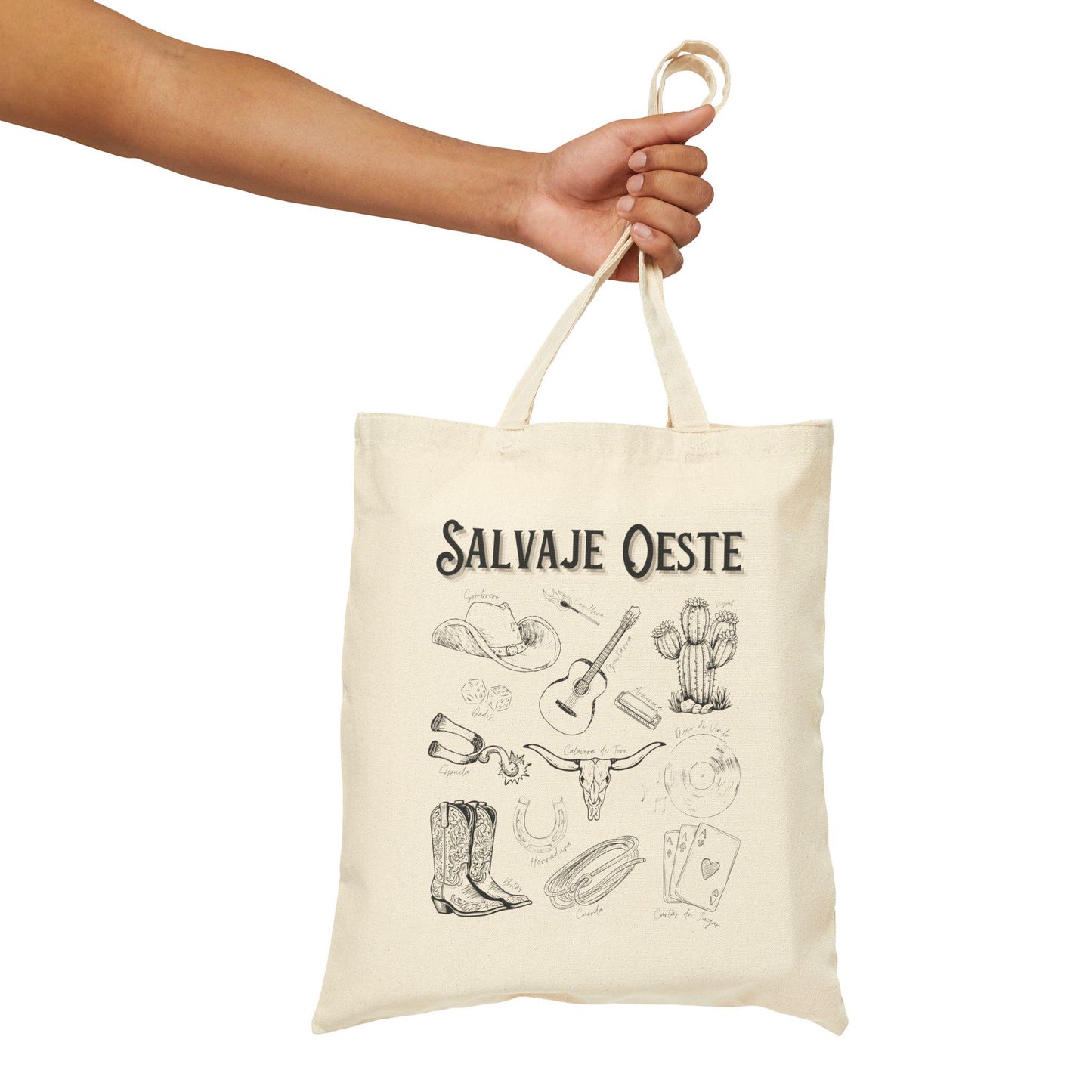 Small Wild West Tote Bag- "Salvaje Oeste" Design