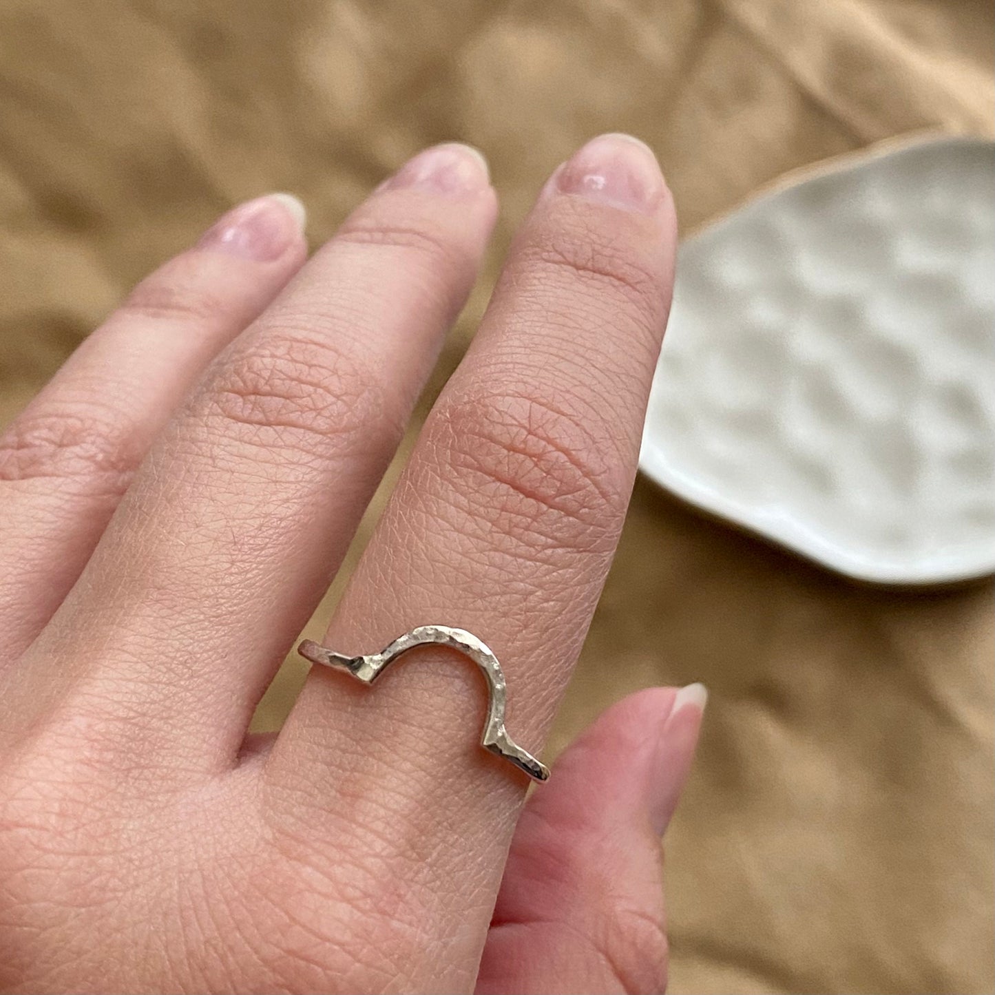 Minimalist Boho Curved Ring