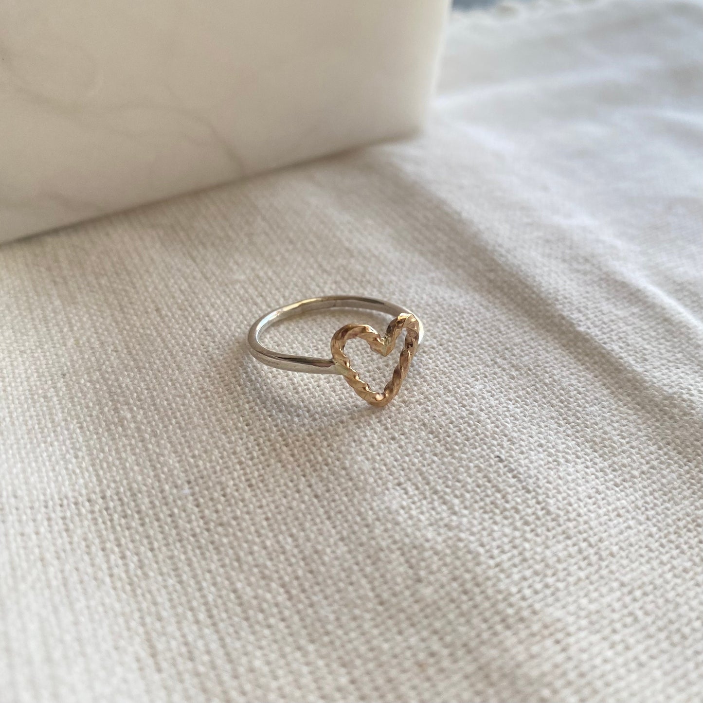 Open Golden Heart Ring