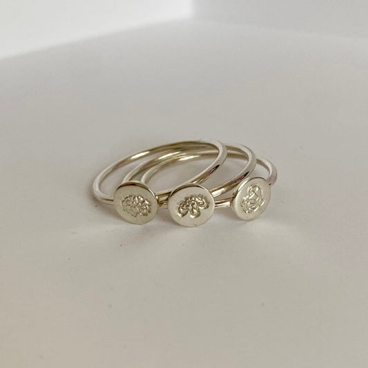 Dainty Birth Flower Ring