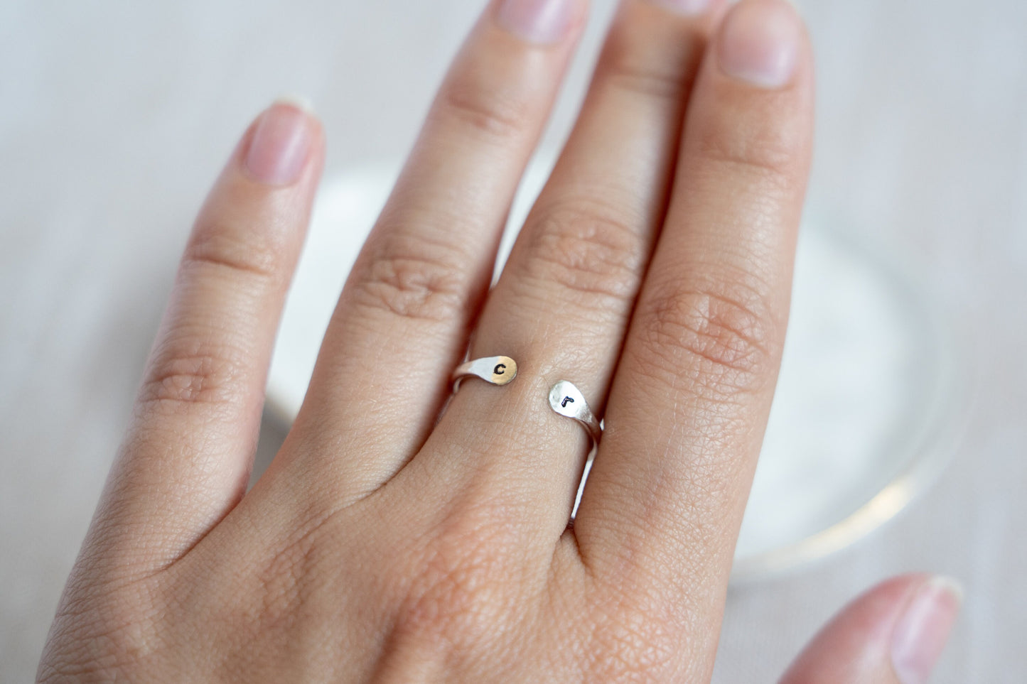 Personalized Initial Couple Ring