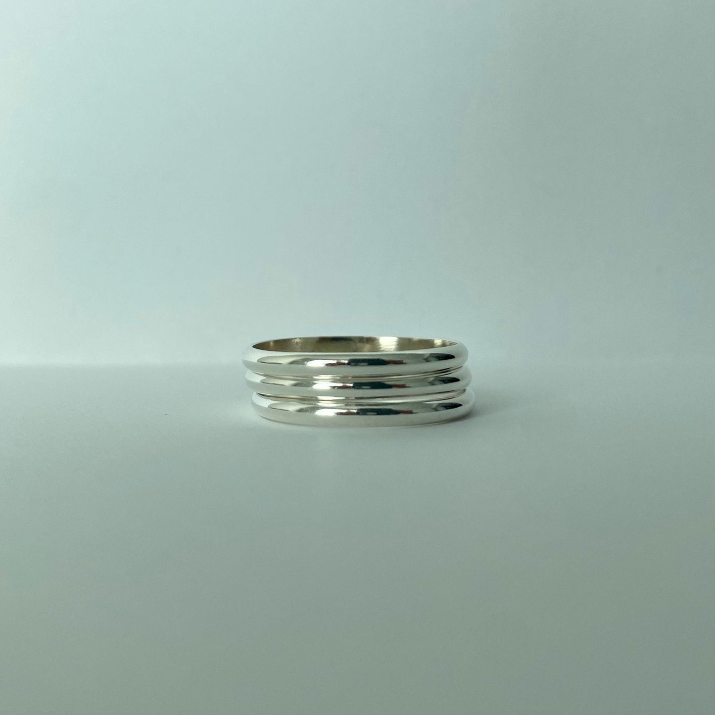 Triple Silver Band Set