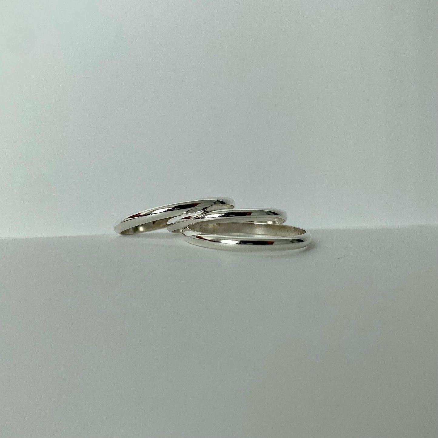 Triple Silver Band Set