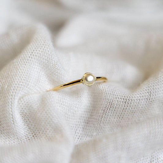 Dainty Pearl Stacking Ring