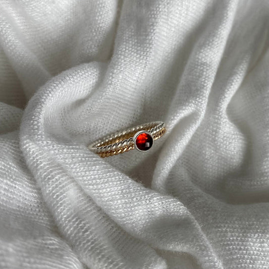 Dainty Garnet Ring