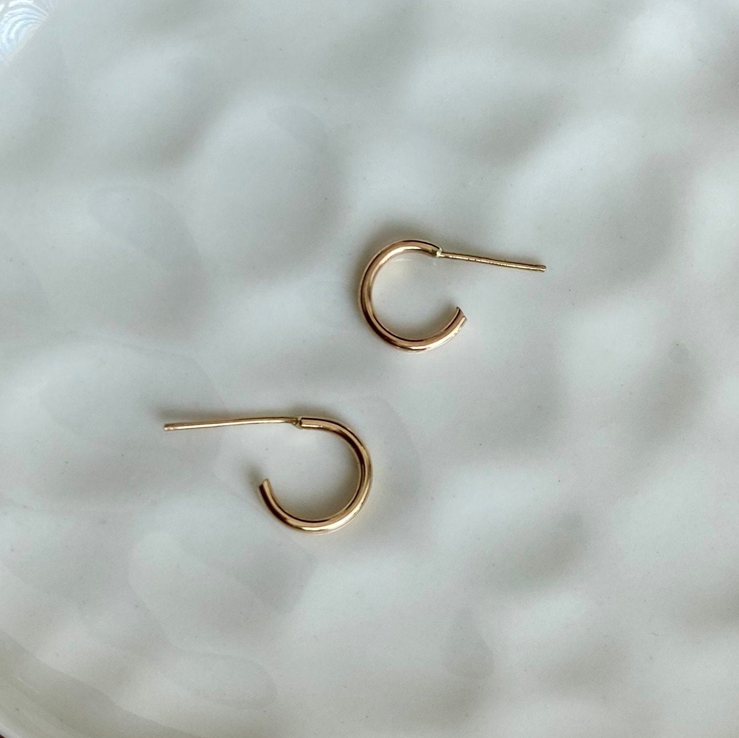 Dainty Gold Hugged Hoops